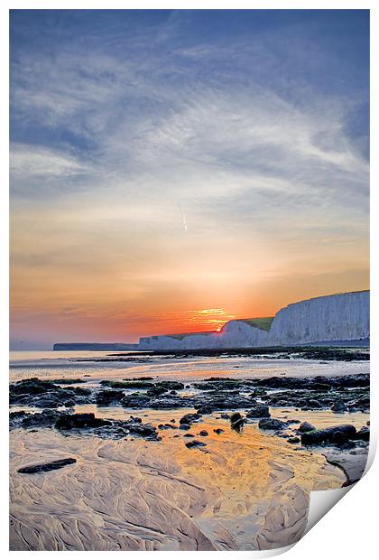 Seven Sisters Sunset Print by Phil Clements