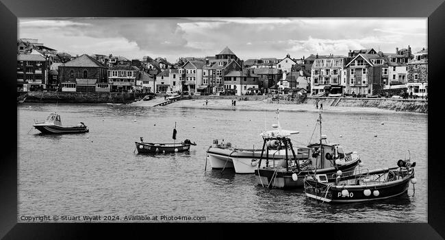 St Ives Harbour Framed Print by Stuart Wyatt