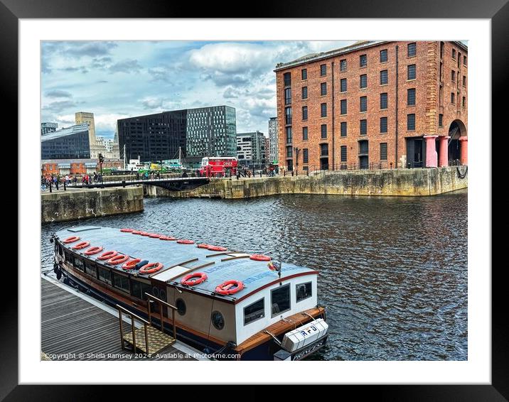 Tourist Boat Royal Albert Dock Framed Mounted Print by Sheila Ramsey