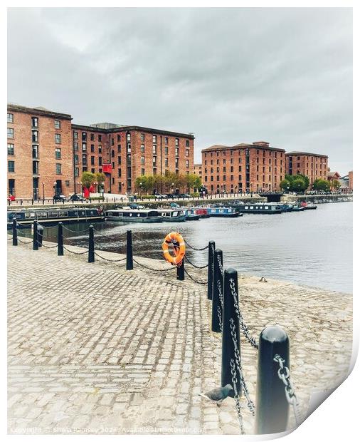 Anchor Courtyard Albert Dock Print by Sheila Ramsey