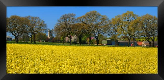 High Melton and Rapeseed Field Framed Print by Darren Galpin