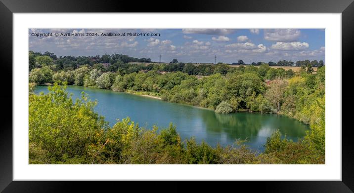 Newbold on Avon Quarry Panorama Framed Mounted Print by Avril Harris