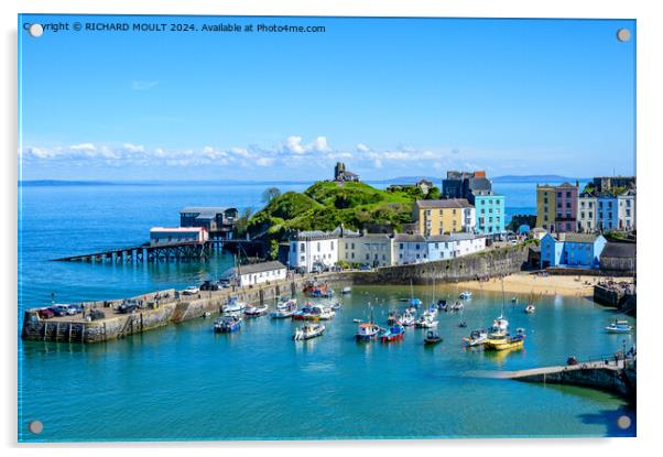 Timeless Tenby Harbour Acrylic by RICHARD MOULT