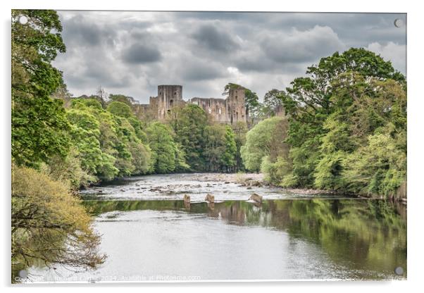 Barnard Castle from Silver Bridge Acrylic by Richard Laidler