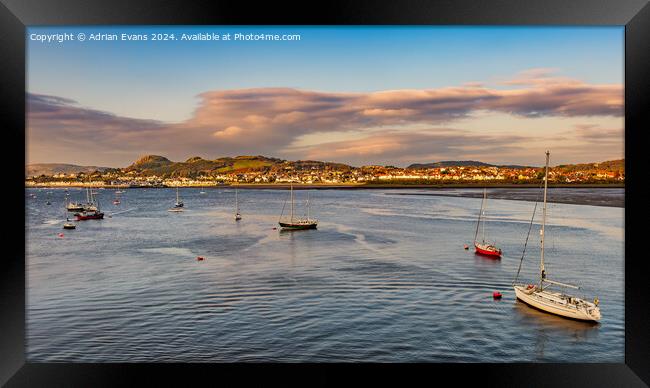 Conwy Harbour  Framed Print by Adrian Evans