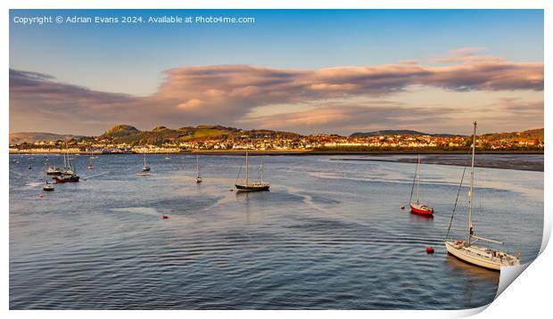 Conwy Harbour  Print by Adrian Evans