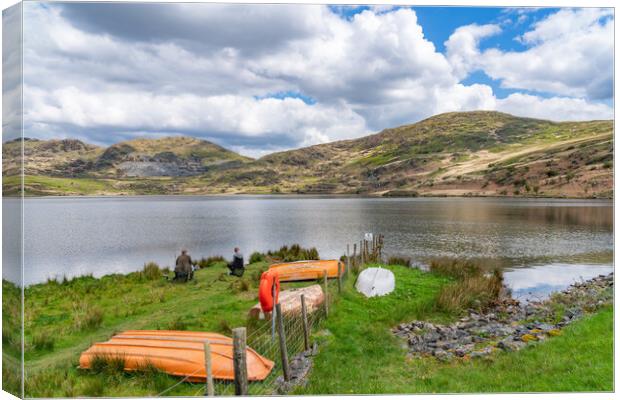 Views around Llyn cwmystradllyn and its valley Canvas Print by Gail Johnson