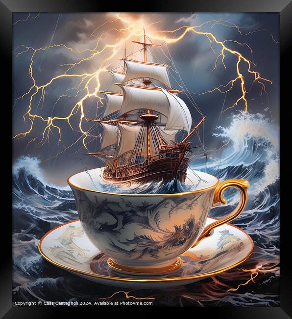 A Storm in a teacup Framed Print by Cass Castagnoli