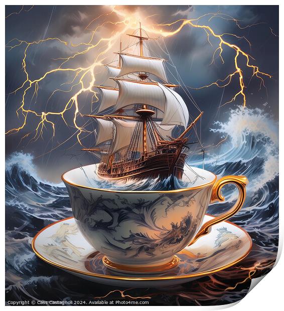A Storm in a teacup Print by Cass Castagnoli
