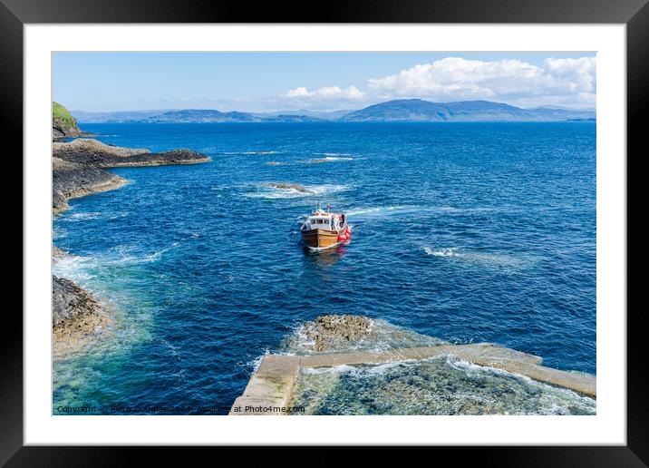 Landing at Staffa Framed Mounted Print by Keith Douglas