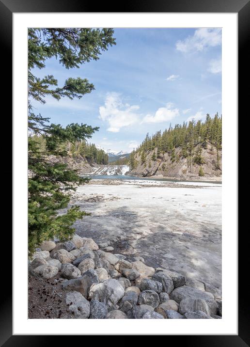 Bow Falls Framed Mounted Print by Graham Custance