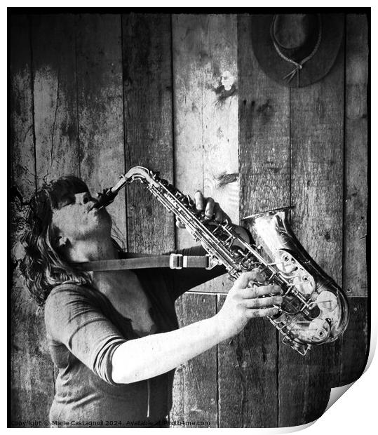 Jazz Musician Print by Marie Castagnoli