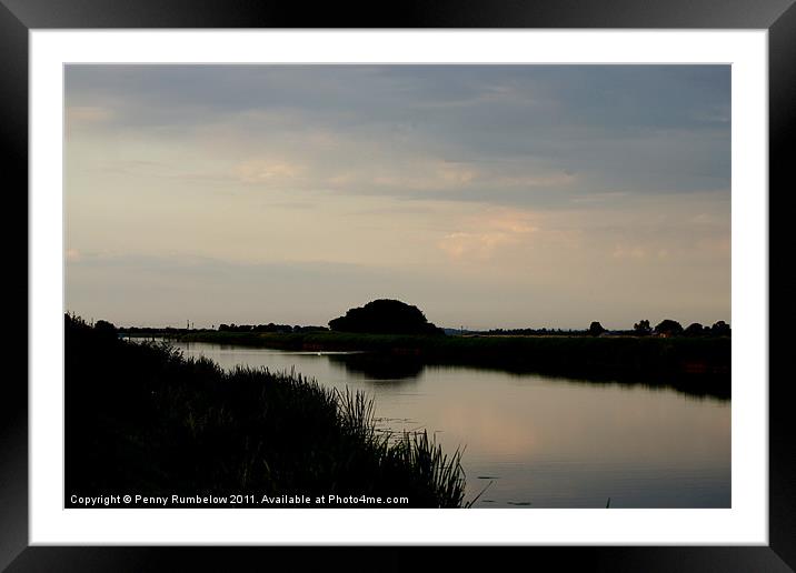 river silhouette Framed Mounted Print by Elouera Photography