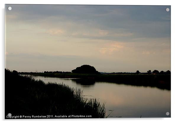 river silhouette Acrylic by Elouera Photography