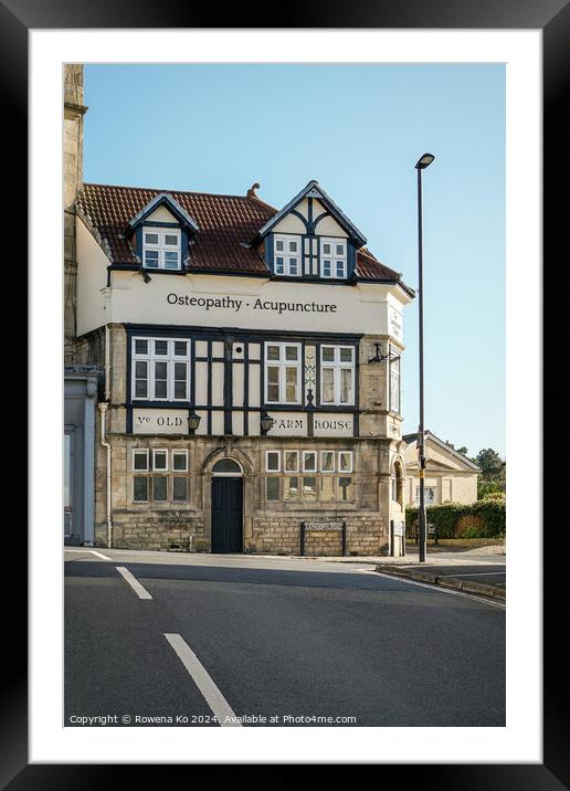 Photography of Ye Olde Farm House Pub in cotswold city Bath, somerset, UK  Framed Mounted Print by Rowena Ko
