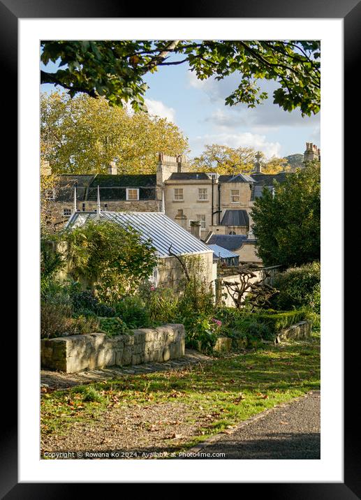 Photography of the Gravel Walk in cotswold city Bath, somerset, UK  Framed Mounted Print by Rowena Ko