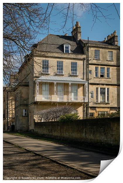 Photography of the Gravel Walk in cotswold city Bath, somerset, UK  Print by Rowena Ko