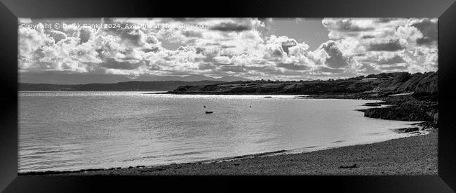 Moelfre Beach (Panoramic) Framed Print by Derek Daniel