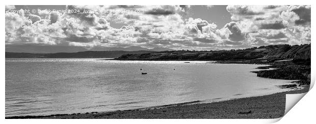 Moelfre Beach (Panoramic) Print by Derek Daniel