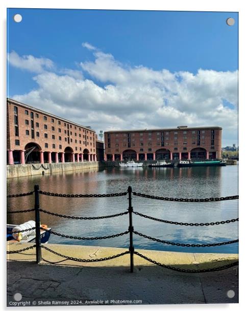 The Albert Dock Liverpool Acrylic by Sheila Ramsey