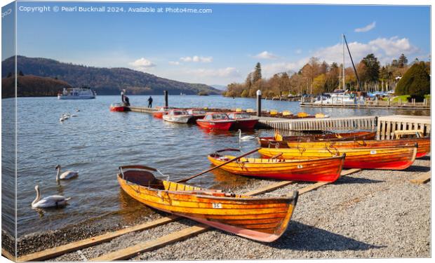 Bowness on Windermere Lake District Canvas Print by Pearl Bucknall