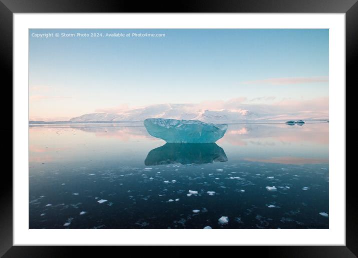 Glacier lake Iceland Framed Mounted Print by Storm Photo