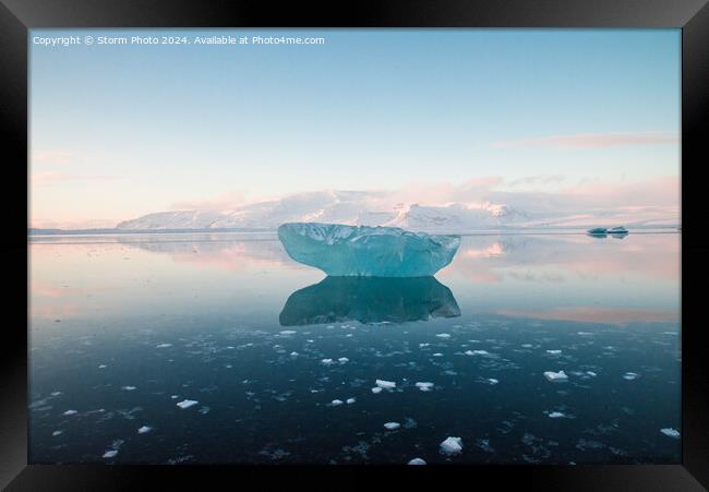 Glacier lake Iceland Framed Print by Storm Photo