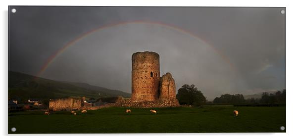 Tretower rainbow Acrylic by Creative Photography Wales
