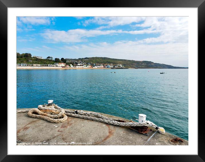 Bollard and Lines at the Cobb Framed Mounted Print by Susie Peek
