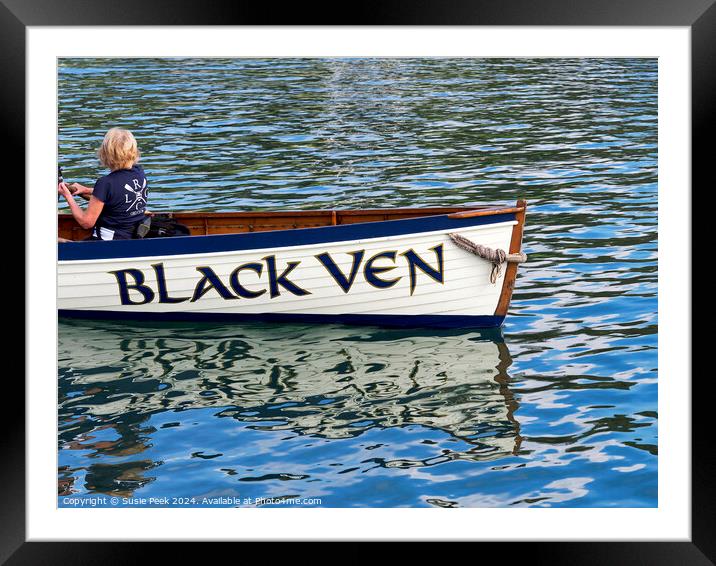 Gig Rowing at Lyme Regis Dorset Framed Mounted Print by Susie Peek