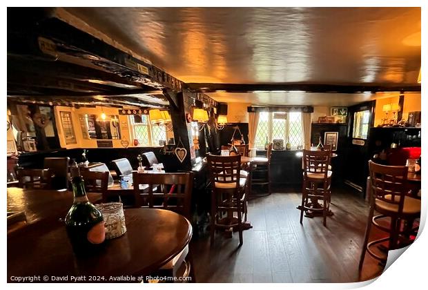 English 17th Century Pub View Print by David Pyatt