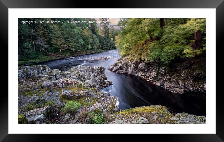 Randolphs Leap River Findhorn Framed Mounted Print by Tom McPherson