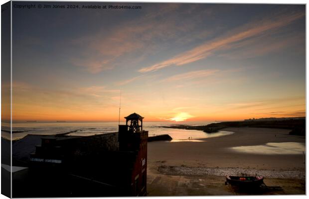 Cullercoats Lifeboat Station Sunrise Canvas Print by Jim Jones