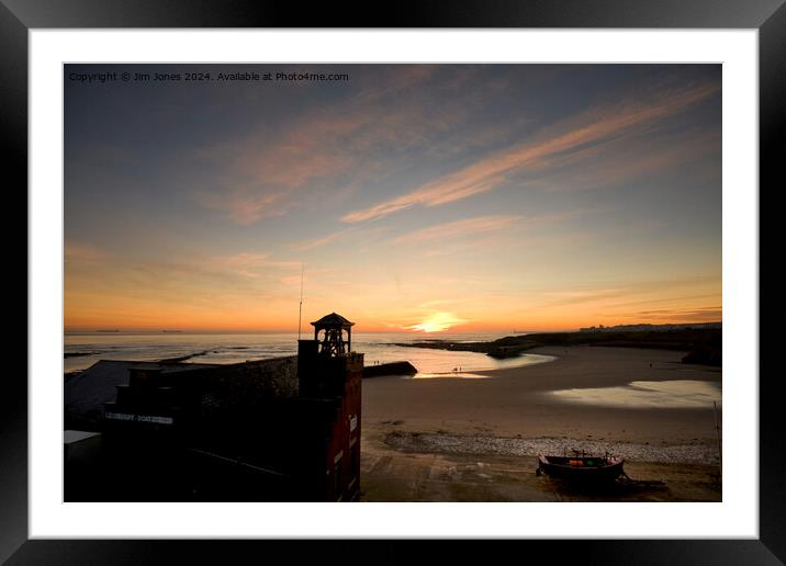 Cullercoats Lifeboat Station Sunrise Framed Mounted Print by Jim Jones