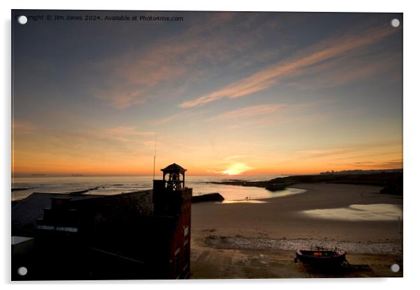 Cullercoats Lifeboat Station Sunrise Acrylic by Jim Jones