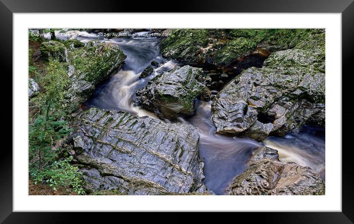 Randolphs Leap River Findhorn Framed Mounted Print by Tom McPherson