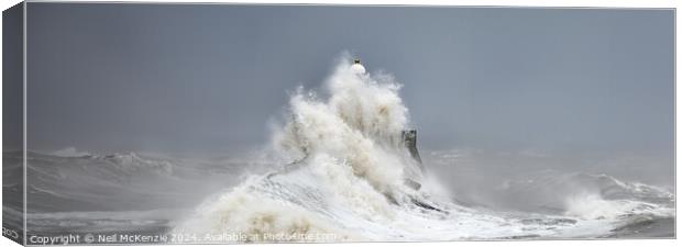 Stormy lighthouse  Canvas Print by Neil McKenzie