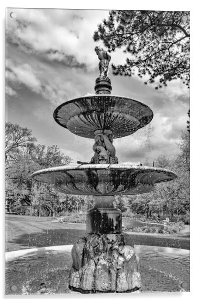 Fountain - Mono Acrylic by Glen Allen