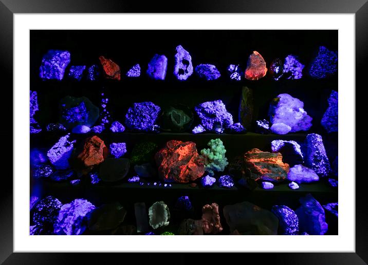 Glowing Minerals Framed Mounted Print by Glen Allen