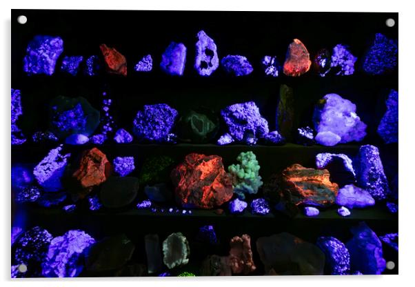 Glowing Minerals Acrylic by Glen Allen