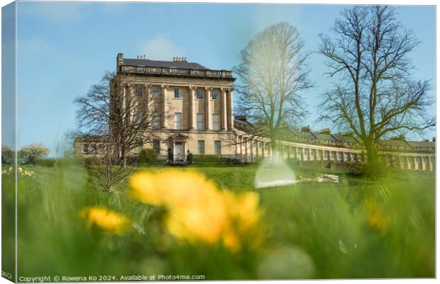 Photography of Royal Crescent in cotswold city Bath, somerset, UK  Canvas Print by Rowena Ko
