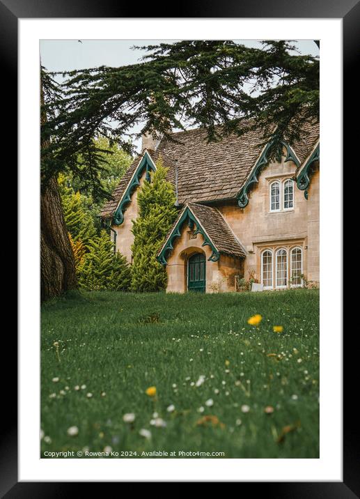 Photography of Park Farm Cottage in cotswold city Bath, somerset, UK  Framed Mounted Print by Rowena Ko