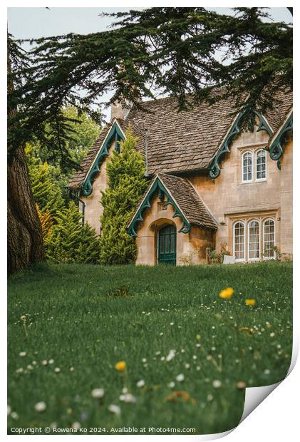 Photography of Park Farm Cottage in cotswold city Bath, somerset, UK  Print by Rowena Ko