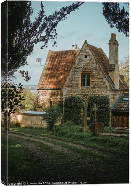 Photography of a little cottage in cotswold city Bath, somerset, UK  Canvas Print by Rowena Ko