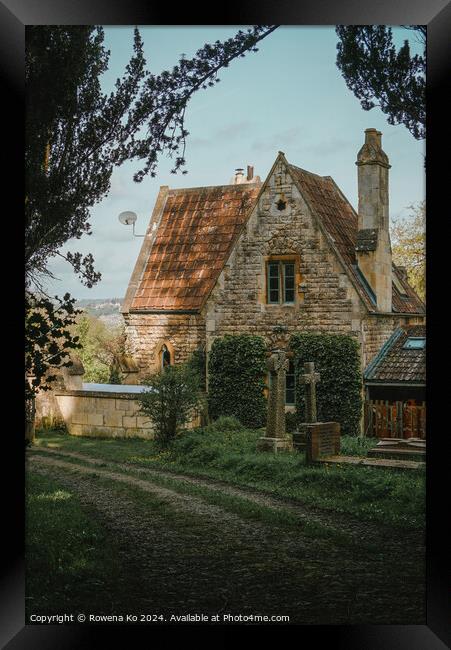 Photography of a little cottage in cotswold city Bath, somerset, UK  Framed Print by Rowena Ko