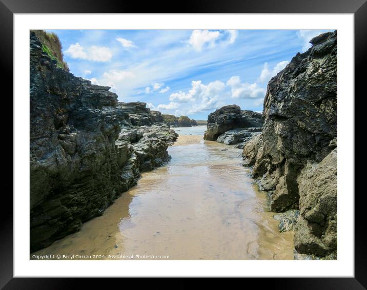 Lead Me Through The Rockpool Framed Mounted Print by Beryl Curran