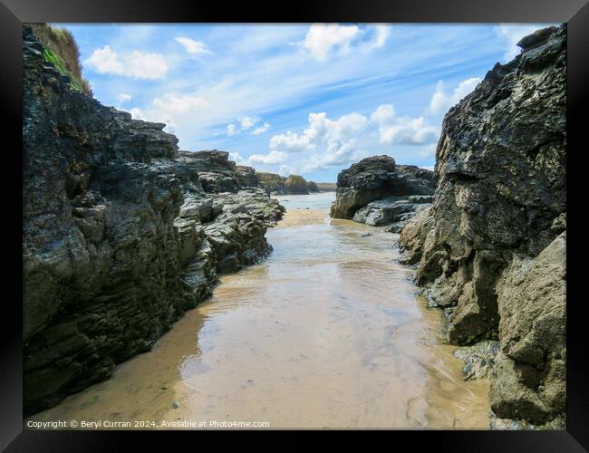 Lead Me Through The Rockpool Framed Print by Beryl Curran