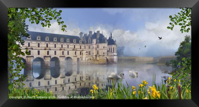 The Iconic Chateau de Chenonceau in mist at sunris Framed Print by Paul E Williams