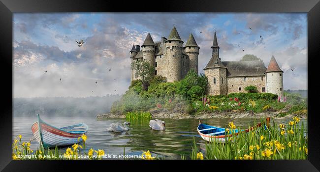 Picturesque Chateau Val of Bort-les-Orgues, France Framed Print by Paul E Williams