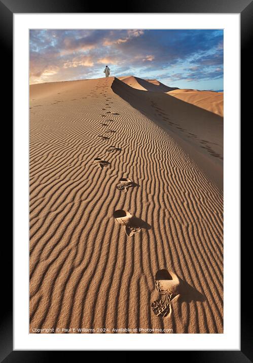 Sunrise over Erg Chebbi Sand Dunes Sahara Morocco Framed Mounted Print by Paul E Williams
